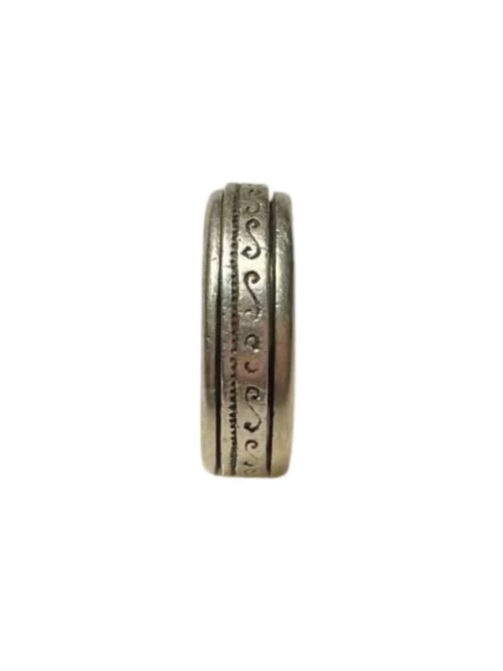 Vintage 80s Sterling Silver .925 Spinner Meditation Fidget Ring Boho
